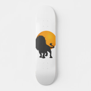 Silhouette of lion - Choose background color Skateboard