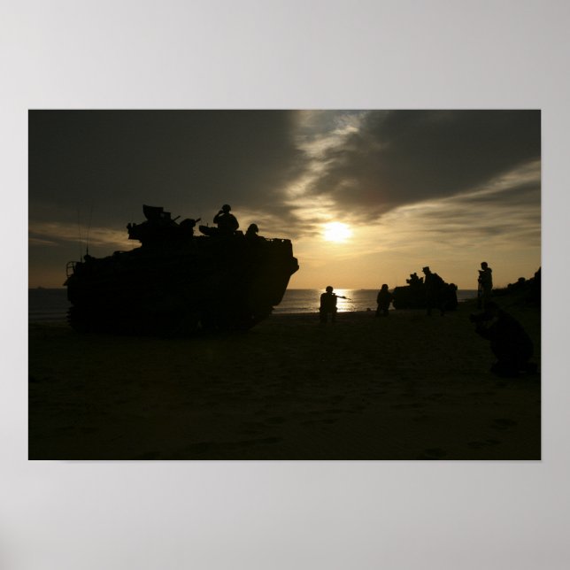 Silhouette of Marines Poster (Front)
