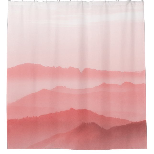 SILHOUETTE OF MOUNTAIN SHOWER CURTAIN (Front)