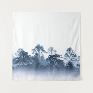 silhouette of multiple layers tropical rain forest tapestry