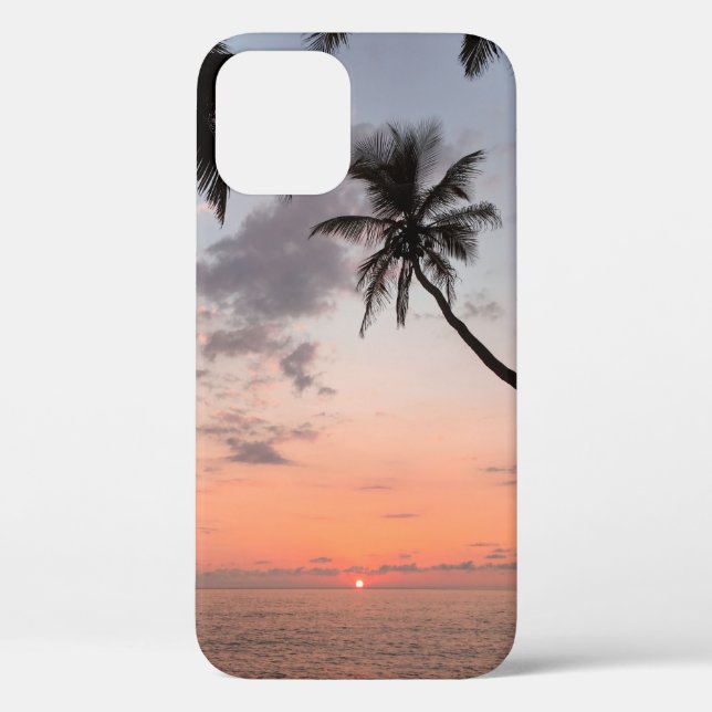 SILHOUETTE OF PALM TREE DURING GOLDEN HOUR Case-Mate iPhone CASE (Back)