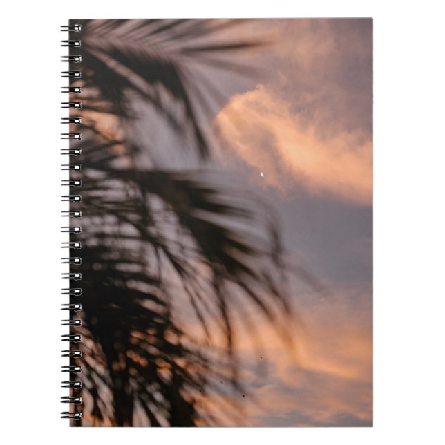 Silhouette of palm tree notebook (Front)