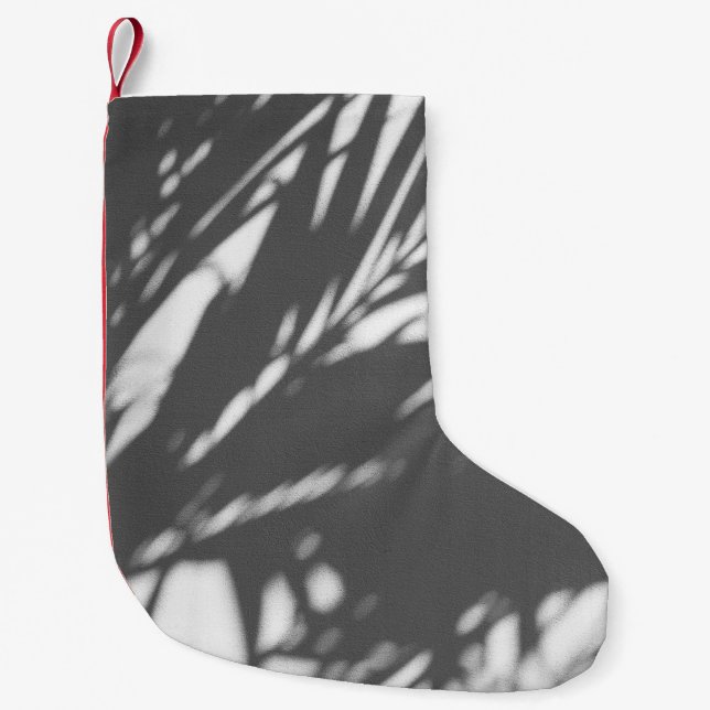 Silhouette of palm tree small christmas stocking (Front)