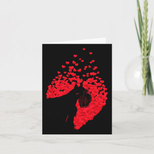 Silhouette Of Schnauzer Dog With Heart Happy Valen Card