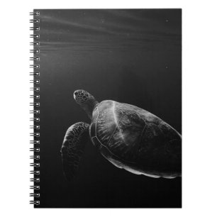 SILHOUETTE OF SEA TURTLE UNDERWATER NOTEBOOK