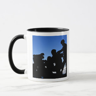 Silhouette of soldiers mug