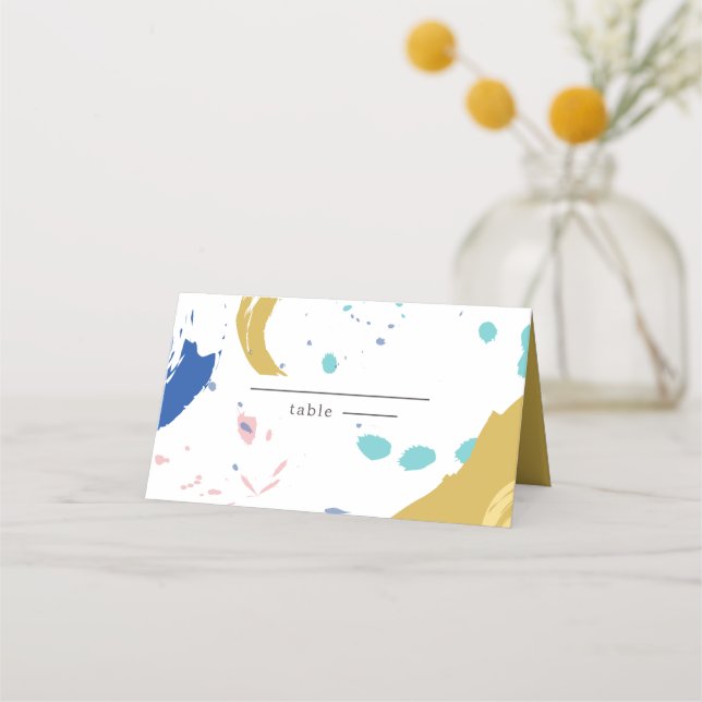 Silhouette of the Bride and Groom Place Card (Front)