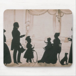 Silhouette of the Camsie Family of Mouse Mat