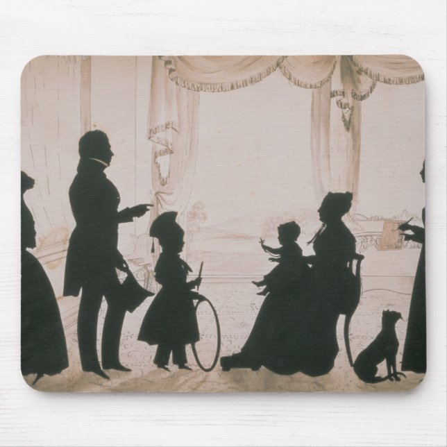 Silhouette of the Camsie Family of Mouse Mat (Front)