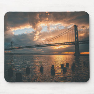 Silhouette of the Golden Gate Bridge Mouse Mat