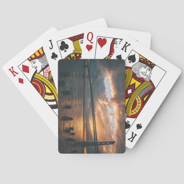 Silhouette of the Golden Gate Bridge Playing Cards (Back)