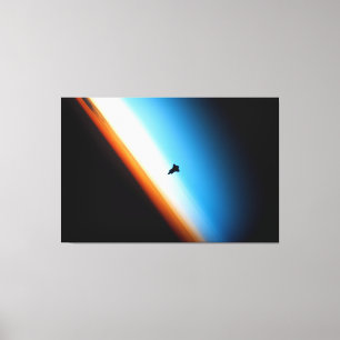 Silhouette of the Space Shuttle Endeavour Canvas Print