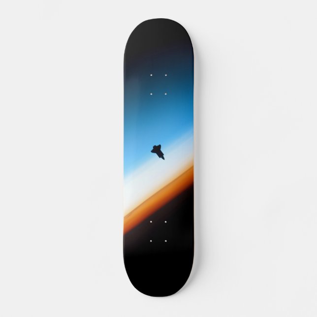 Silhouette of the Space Shuttle Endeavour Skateboard (Front)