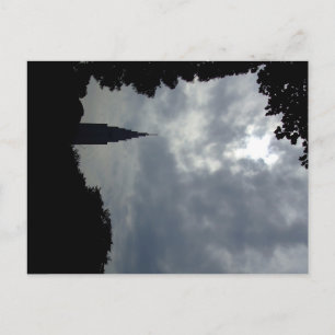 Silhouette of the spire postcard