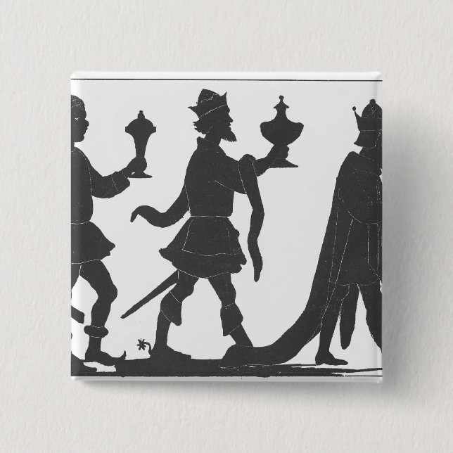 Silhouette of the Three Kings 15 Cm Square Badge (Front)