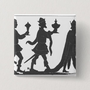 Silhouette of the Three Kings 15 Cm Square Badge