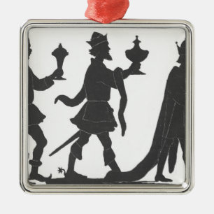 Silhouette of the Three Kings Metal Tree Decoration