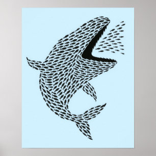 Silhouette Orca Poster