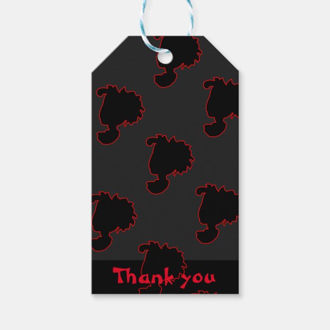 silhouette pattern gift tags (Front)
