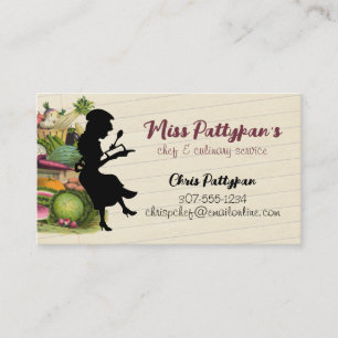 Silhouette personal chef catering cooking classes business card