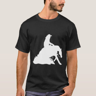 Silhouette Reining Horse Show Rider Cowboy Horseba T-Shirt