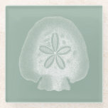 Silhouette Sand Dollar Glass Coaster<br><div class="desc">Can you imagine living your life on the beach? Get this beautiful image of this silhouette sand dollar to add to your beach collection. This unique translucent piece of art work is great on any of your Zazzle products. It's contemporary and modern art will make you the most stylish among...</div>