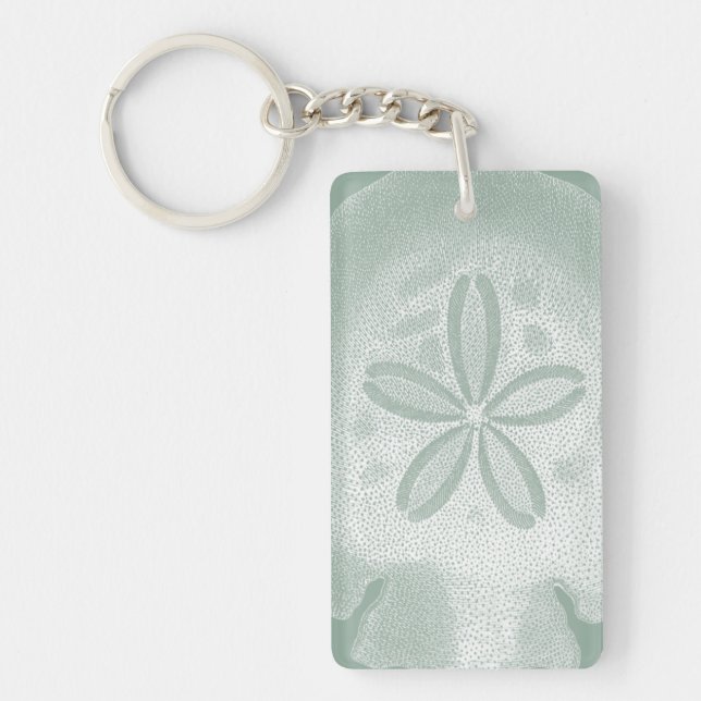 Silhouette Sand Dollar Key Ring (Front)