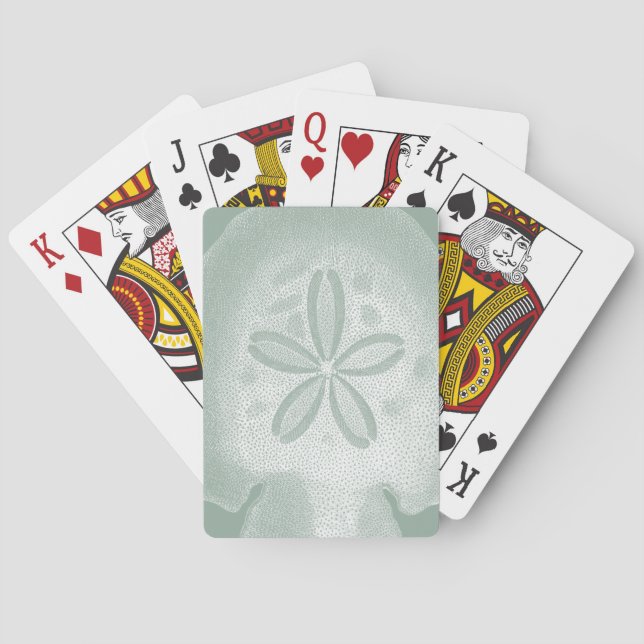 Silhouette Sand Dollar Playing Cards (Back)