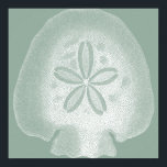 Silhouette Sand Dollar Poster<br><div class="desc">Can you imagine living your life on the beach? Get this beautiful image of this silhouette sand dollar to add to your beach collection. This unique translucent piece of art work is great on any of your Zazzle products. It's contemporary and modern art will make you the most stylish among...</div>