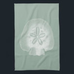 Silhouette Sand Dollar Tea Towel<br><div class="desc">Can you imagine living your life on the beach? Get this beautiful image of this silhouette sand dollar to add to your beach collection. This unique translucent piece of art work is great on any of your Zazzle products. It's contemporary and modern art will make you the most stylish among...</div>