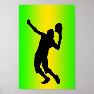 Silhouette serve poster