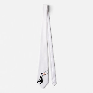 Silhouette Slam Dunk Basketball Player Tie