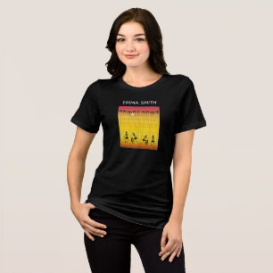 Silhouette Sunset Celebration Dancers T-Shirt Tri-Blend Shirt