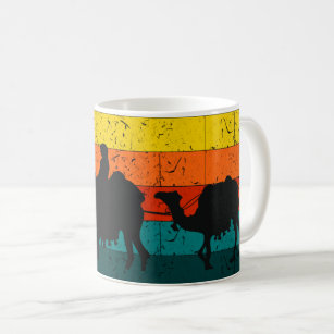 Silhouette Sunset Desert Camel Couple Adventure Coffee Mug