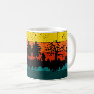 Silhouette Sunset - Wild Forest Nature Landscape Coffee Mug