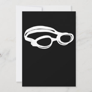 Silhouette Swimming Lover Swim Goggles Funny Swimm Holiday Card