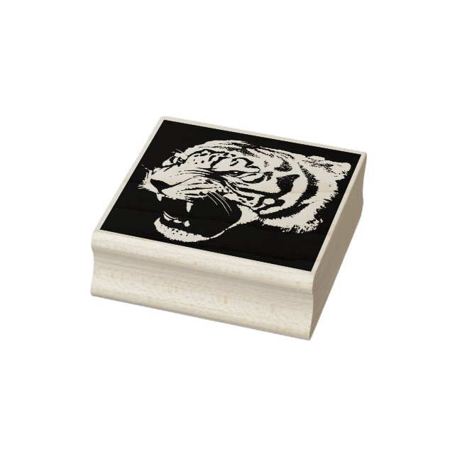 silhouette tiger art stamp (Stamp)