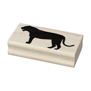 silhouette tiger art stamp