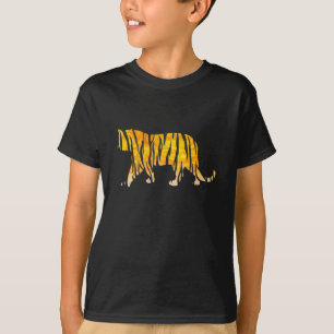 Silhouette Tiger Black and Orange T-Shirt