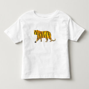 Silhouette Tiger Black and Orange Toddler T-Shirt