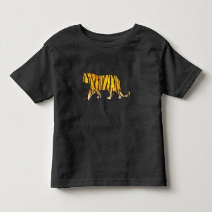 Silhouette Tiger Black and Orange Toddler T-Shirt