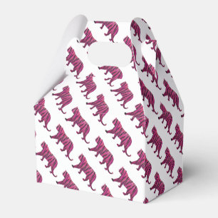 Silhouette Tiger Pink and Black Favour Box