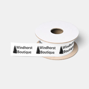 Silhouette Tree Sewing Label Satin Ribbon