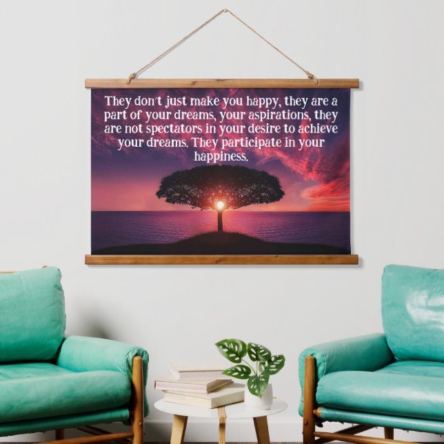 Silhouette tree with a beautiful ocean sun  hanging tapestry (Living Room)