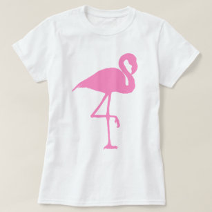 Silhouette Tropical Pink Flamingo T-Shirt