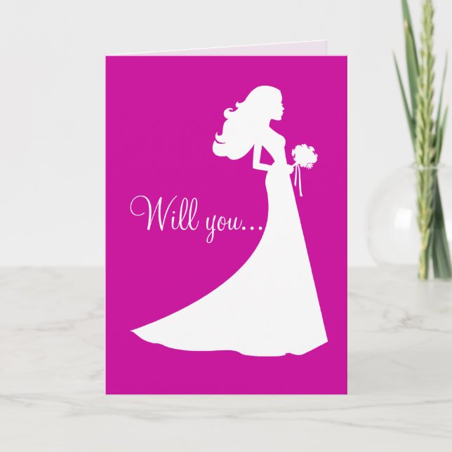 Silhouette Will You Be My Bridesmaid Card (Front)