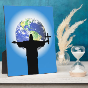 Silhouette with a cross plaque