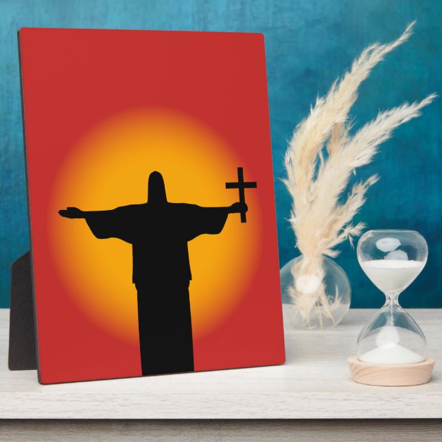 Silhouette with a cross plaque (Side)