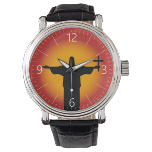 Silhouette with a cross watch