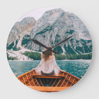Silhouette Woman Alpine Lake Nature